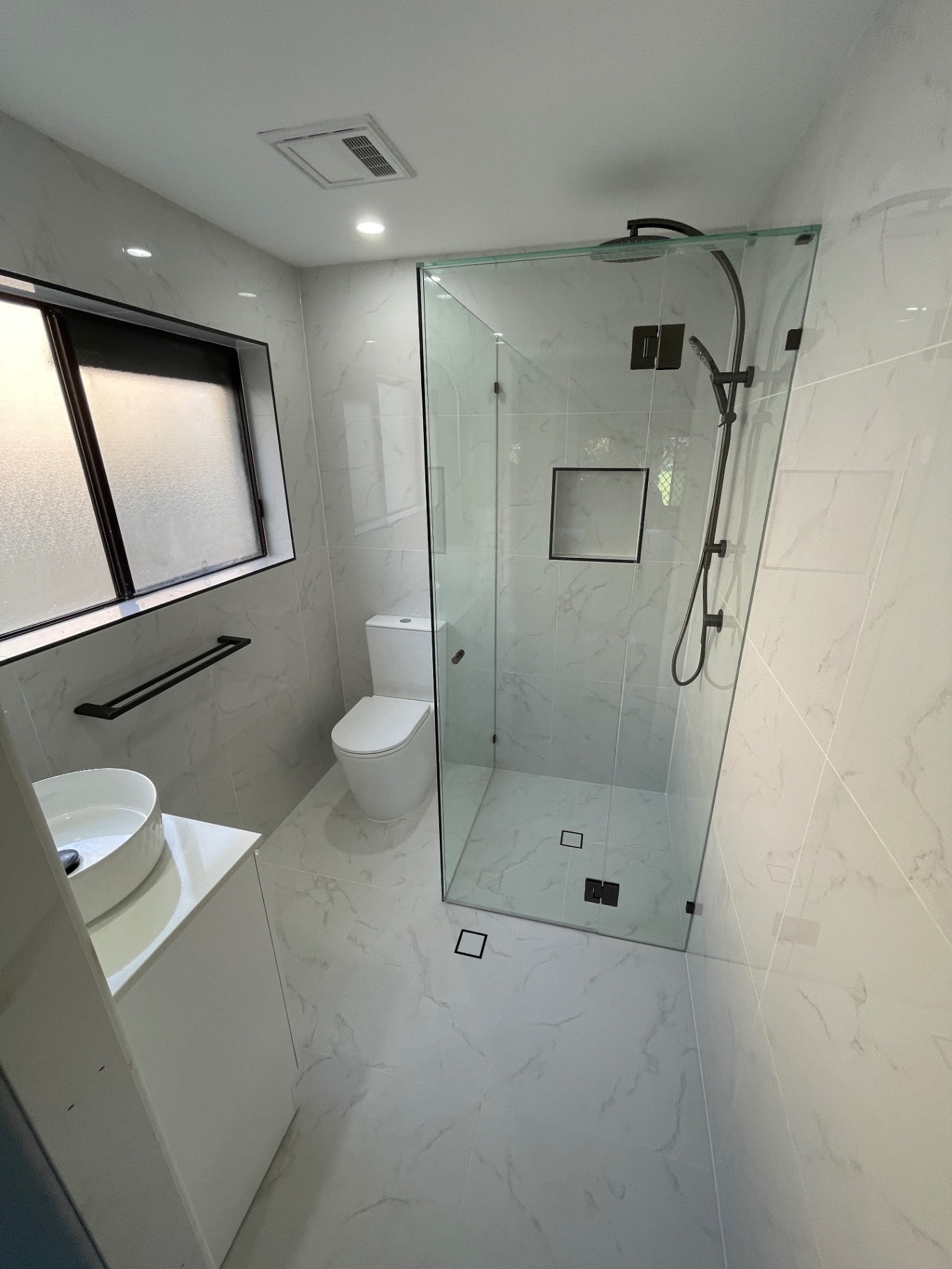 Completed small ensuite renovation by Pro Build Bathrooms